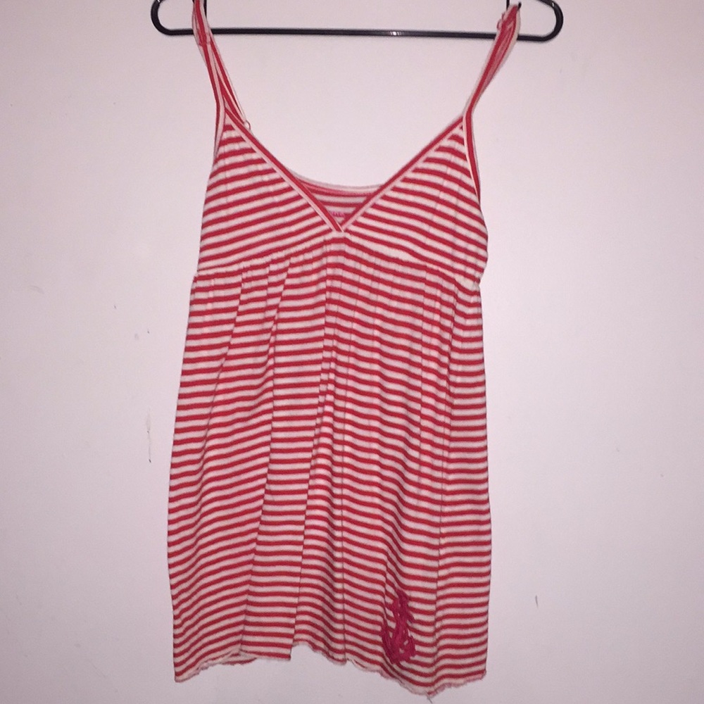 Victoria’s Secret Pink Tank Top Stripped XS Red